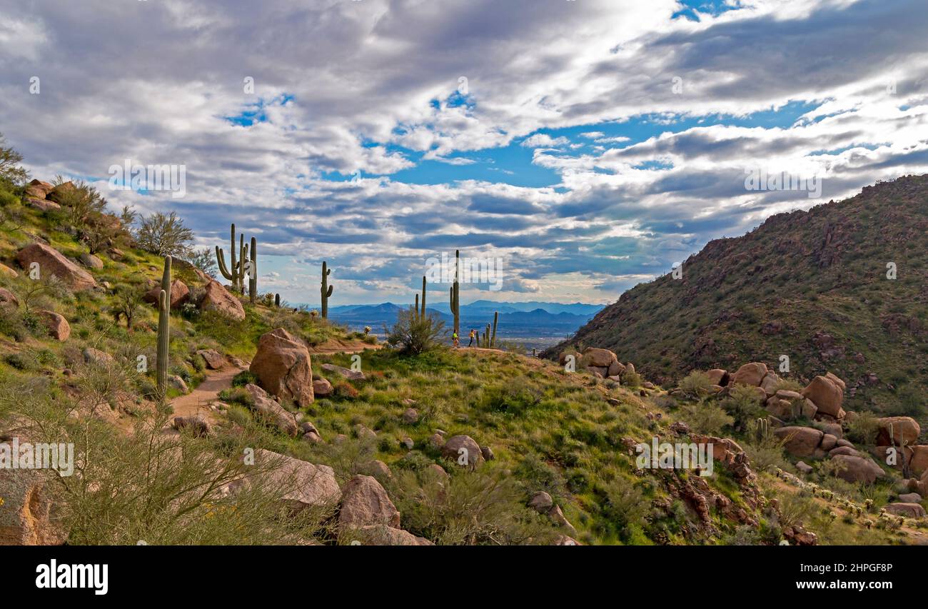 View From Pinnacle Peak Hiking Trail In Scottsdale, AZ Stock Photo