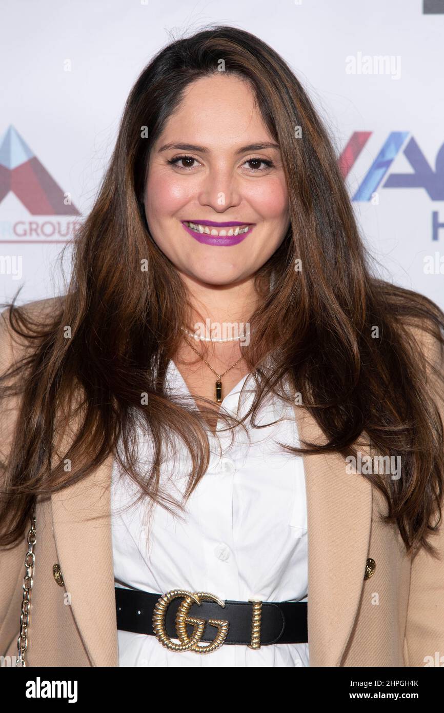Marcela Macias attends Aquahydrate Presents Shindig Show at The Hollywood Improv, Hollywood, CA on February 20, 2022 Stock Photo