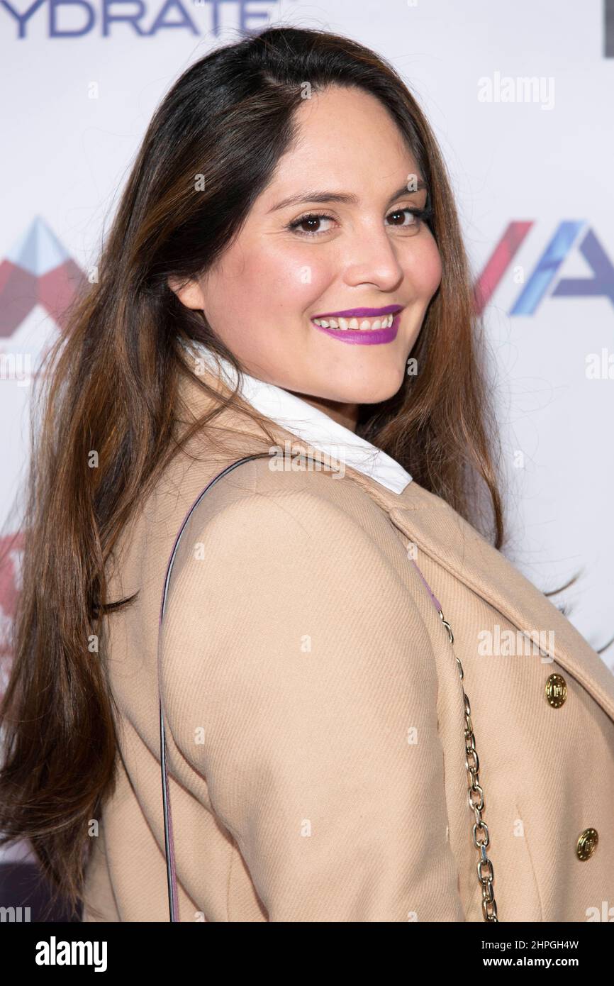Marcela Macias attends Aquahydrate Presents Shindig Show at The Hollywood Improv, Hollywood, CA on February 20, 2022 Stock Photo