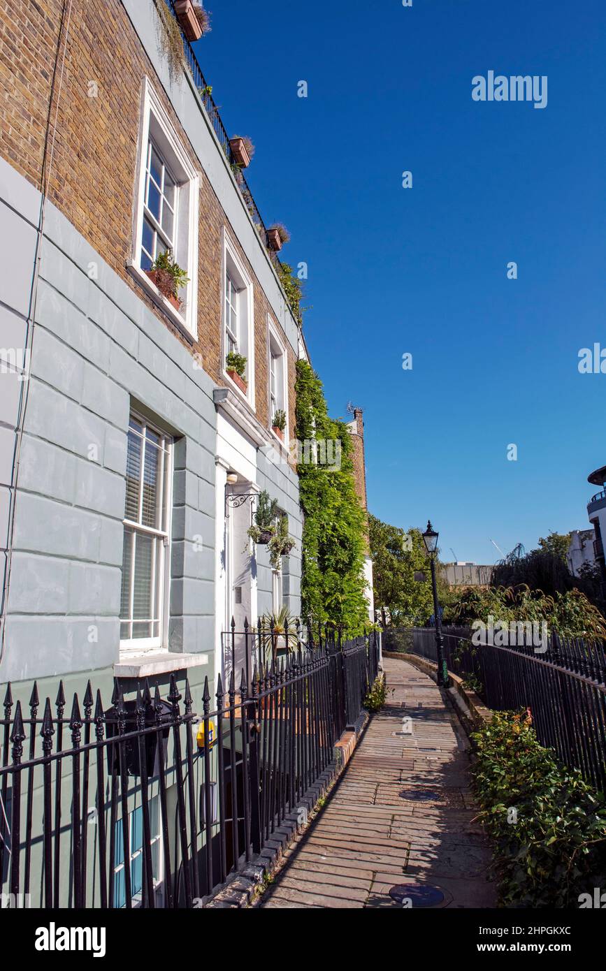 Lyme Terrace running next to the Regents Canal with Victorian street