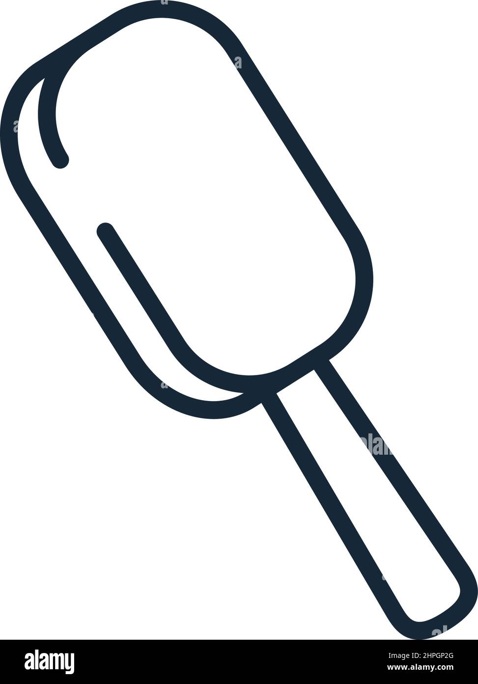 Stylish thin line ice cream icon isolated on white background - Vector ...