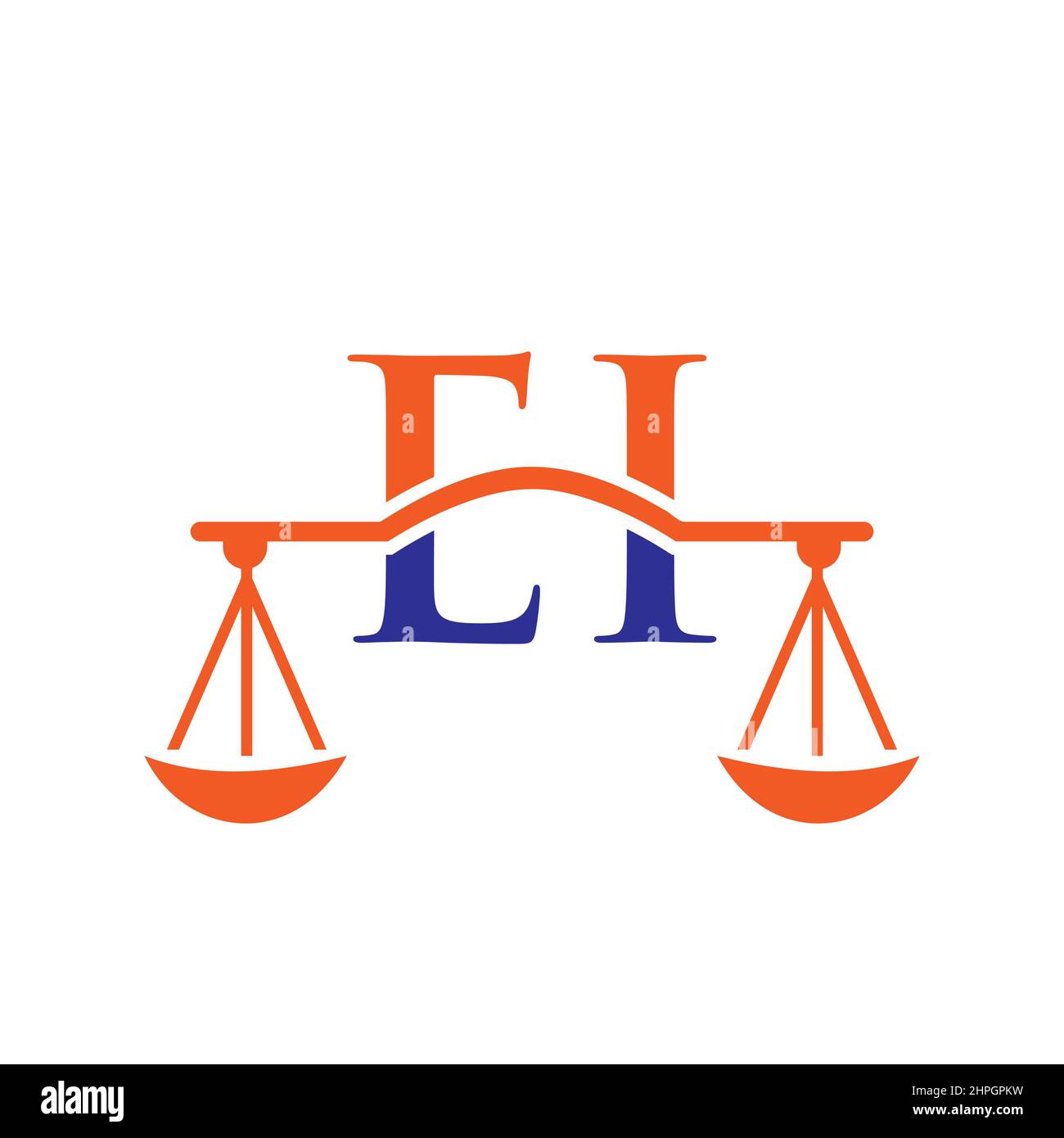 Law Firm Letter EI Logo Design. Lawyer, Law Attorney Lawyer Service