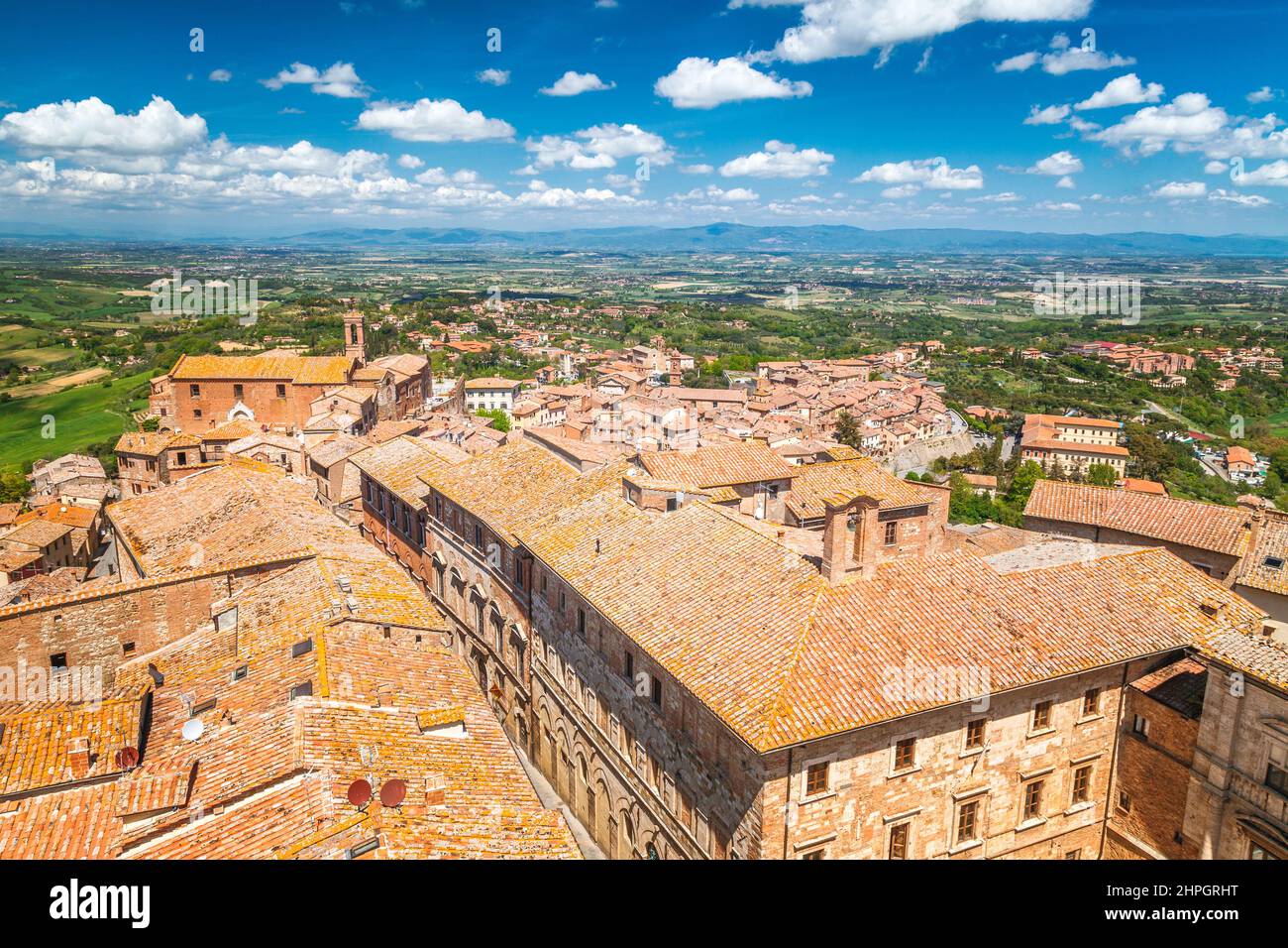 Montepulciano, a medieval and renaissance hill town in the Italian province of Siena in southern