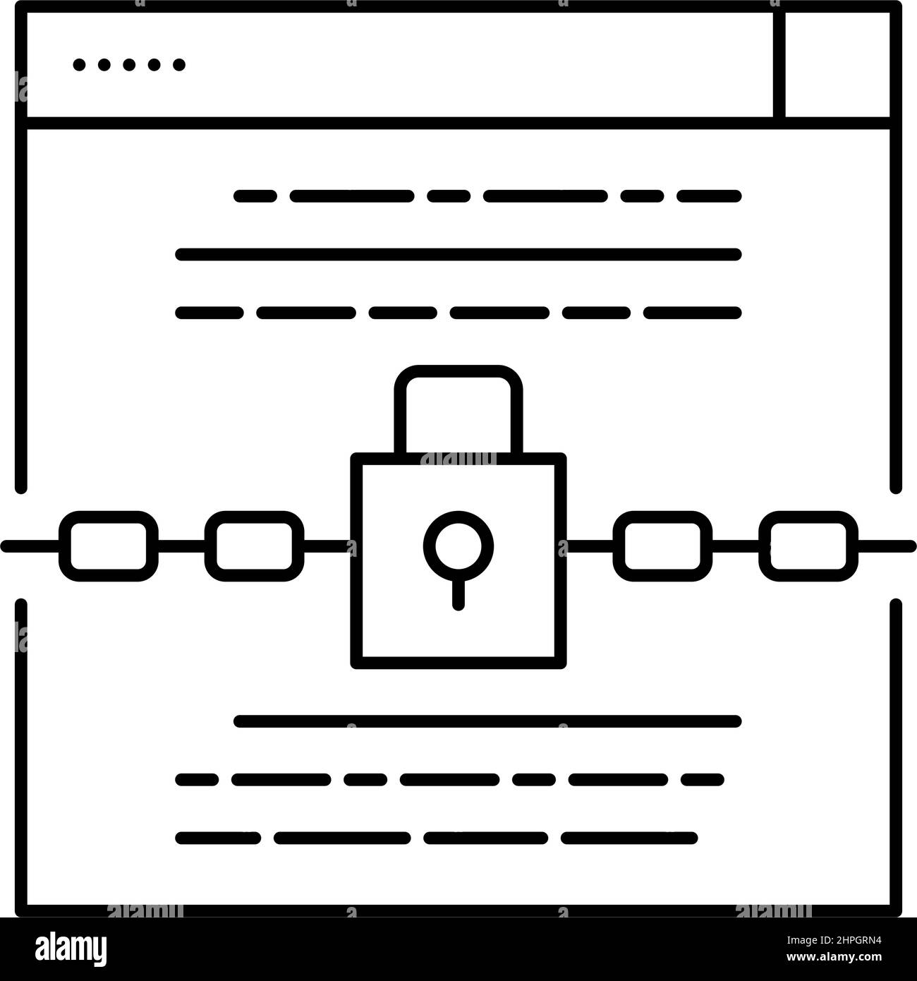 padlock security technology tool line icon vector illustration Stock ...