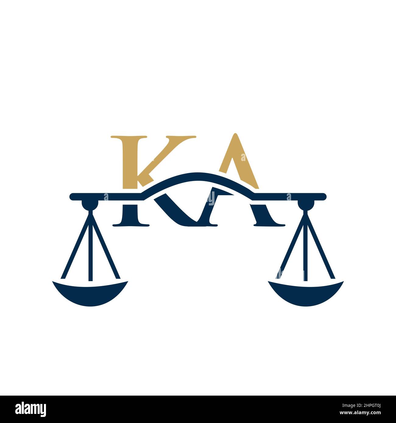 Law Firm Letter KA Logo Design. Lawyer, Law Attorney Lawyer Service
