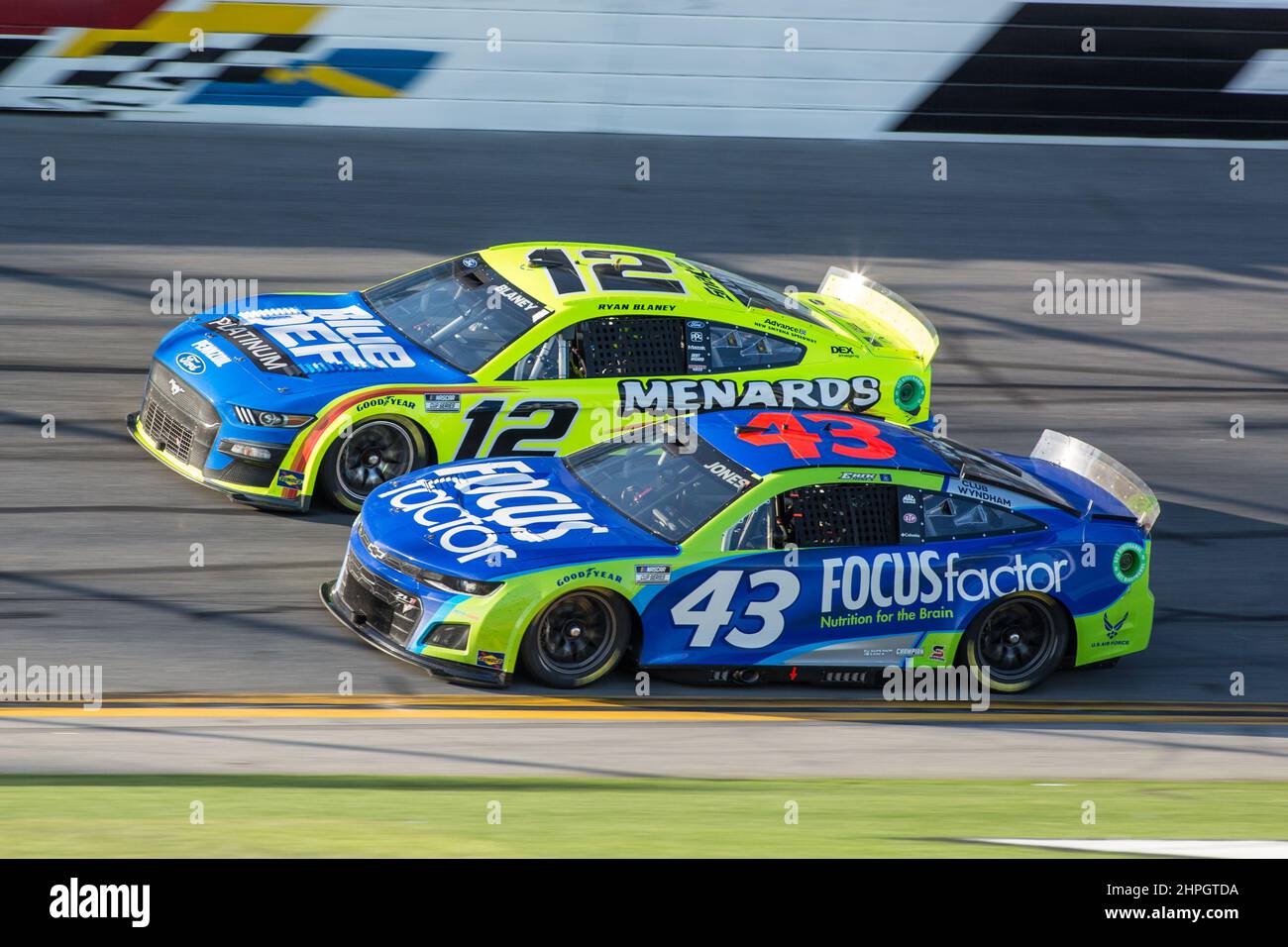 Ryan Huff Racing February 20, 2022: NASCAR Cup Series drivers Ryan Blaney (12) and ...