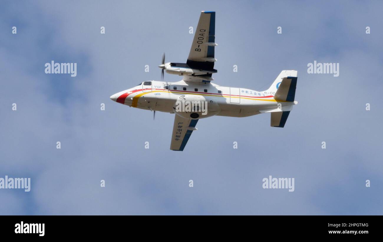 Moscow Russia AUGUST, 26, 2015 Harbin Y12 Chinese high wing twin