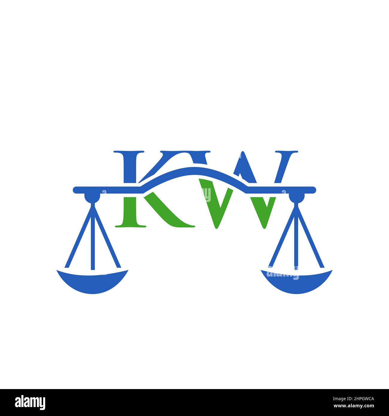 Law Firm Letter KW Logo Design. Lawyer, Law Attorney Lawyer Service