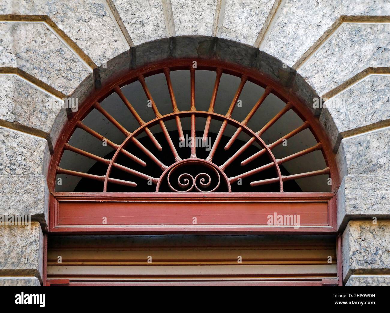 Ancient door detail, downtown Rio Stock Photo