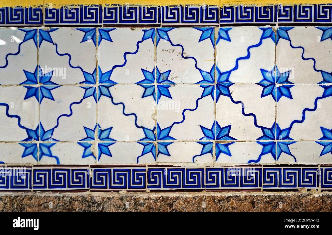 Famous Rio Tile Ancient tiles pattern, Rio de Janeiro, Brazil Stock Photo - Alamy