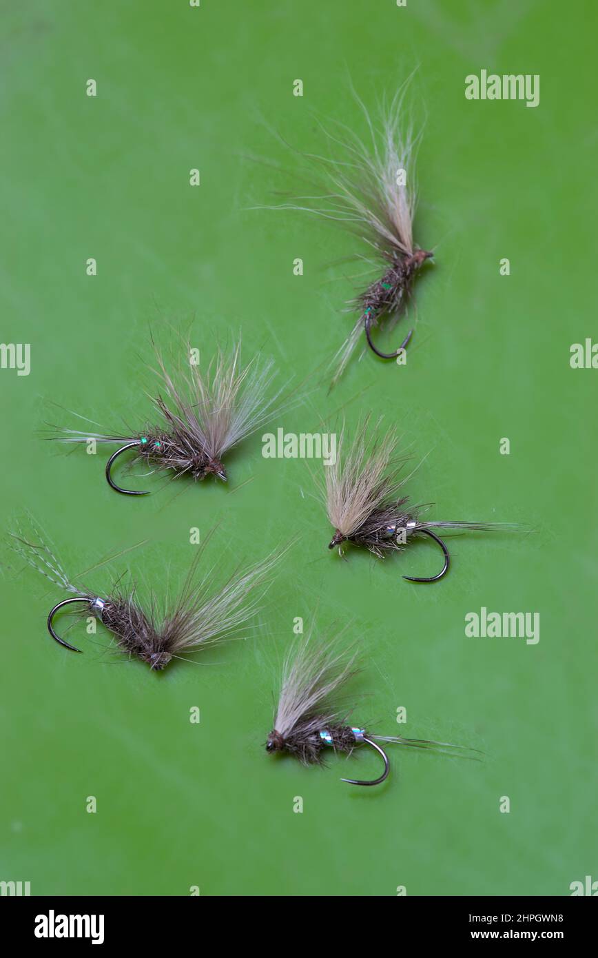 handmade fishing fly, fly tying Stock Photo Alamy