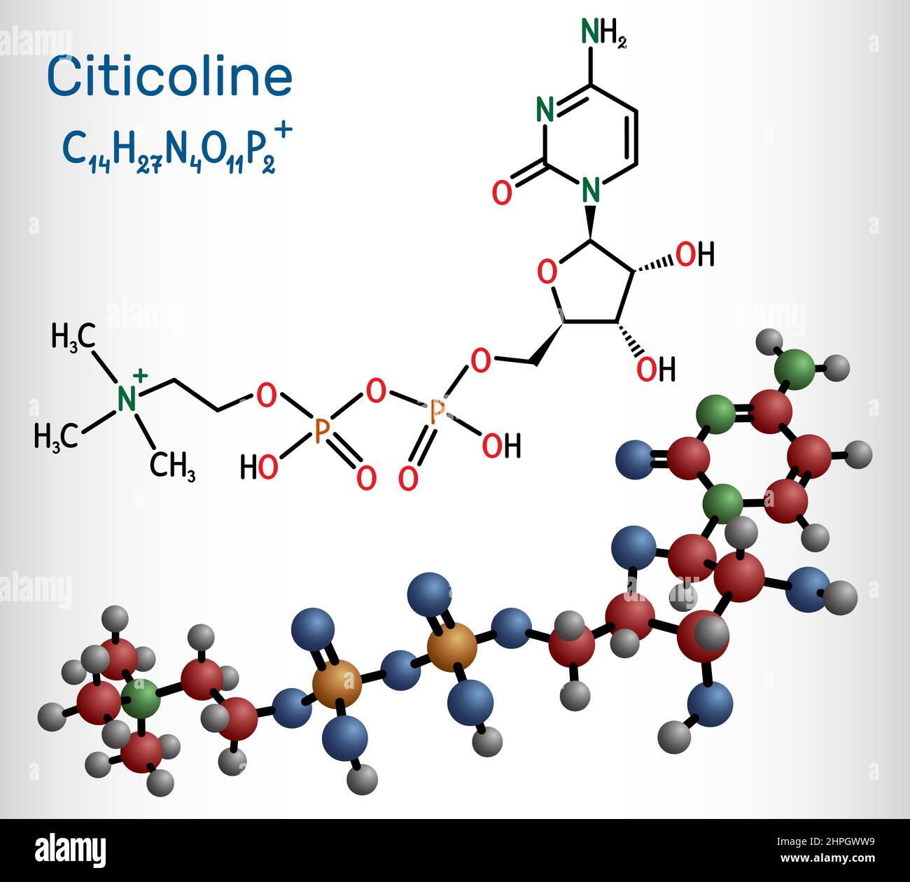 Citicoline, CDPcholine, cytidine diphosphatecholine molecule. It is