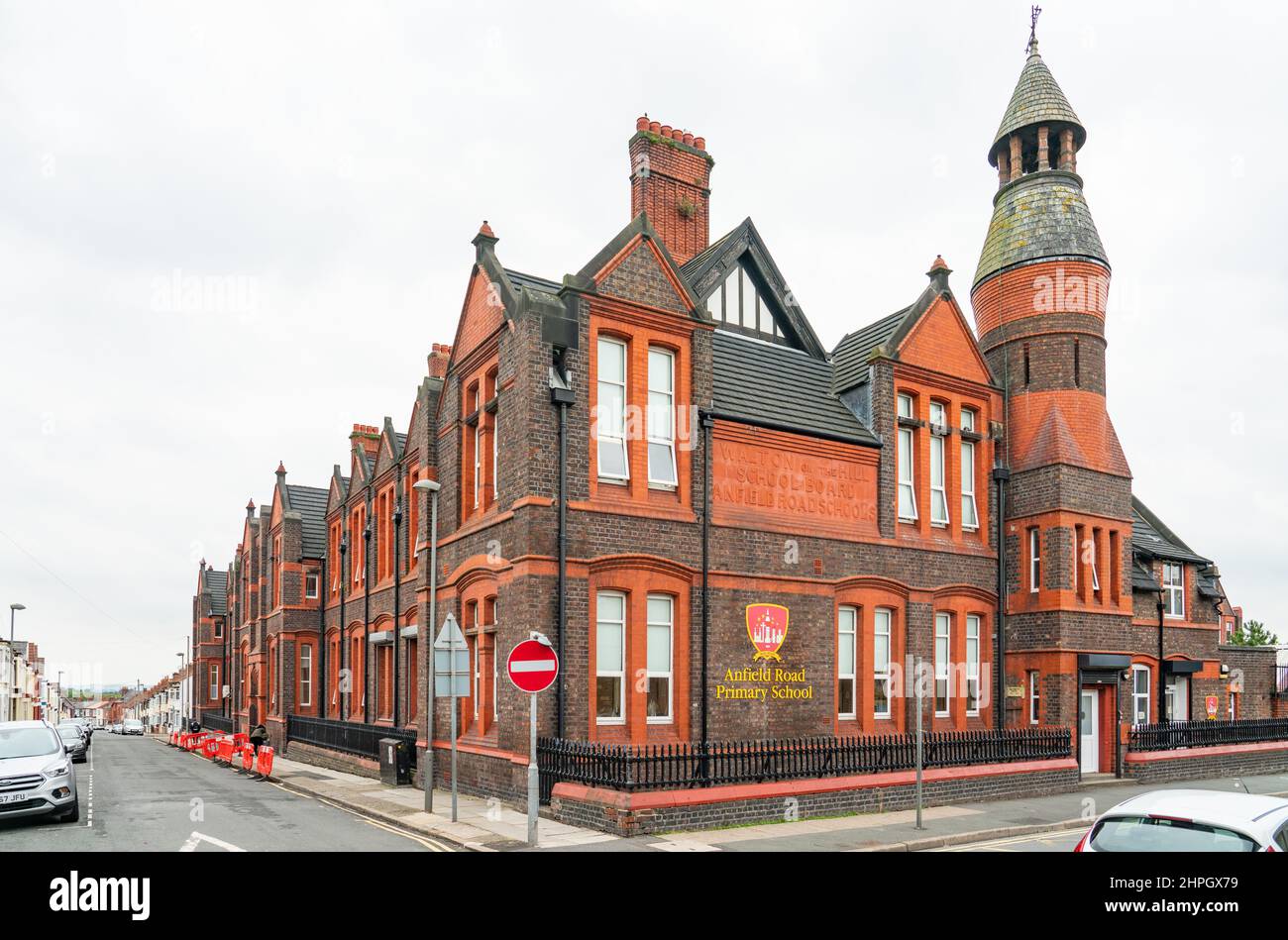 Anfield Road Primary School, Liverpool 4. Image taken in September 2021. Stock Photo