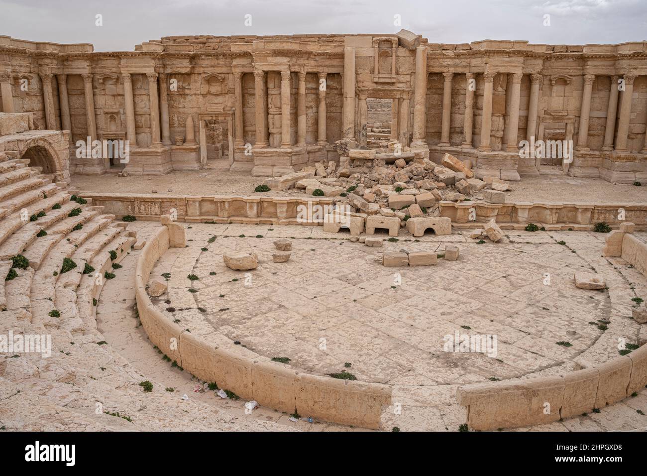 The antique Theatre of Palmyra, Syria Stock Photo