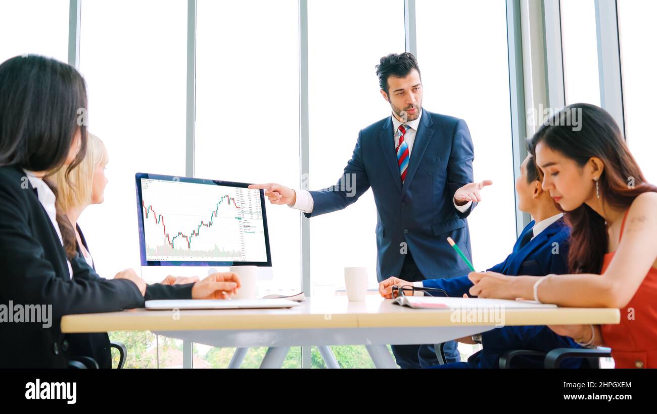 Stock market data chart analysis by ingenious computer software 
