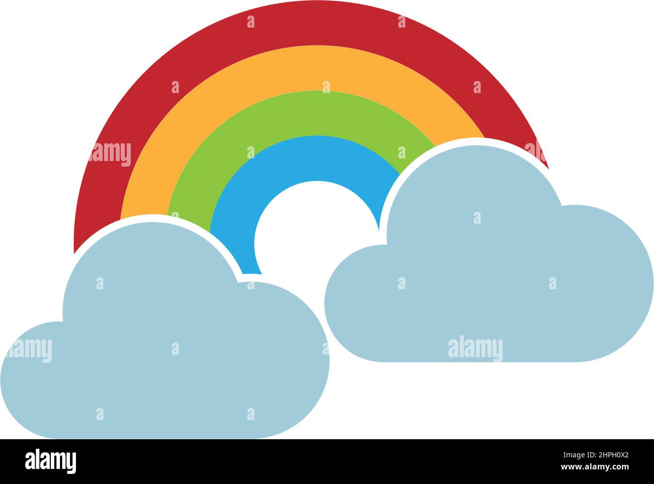 Rainbow icon logo design illustration template vector Stock Vector