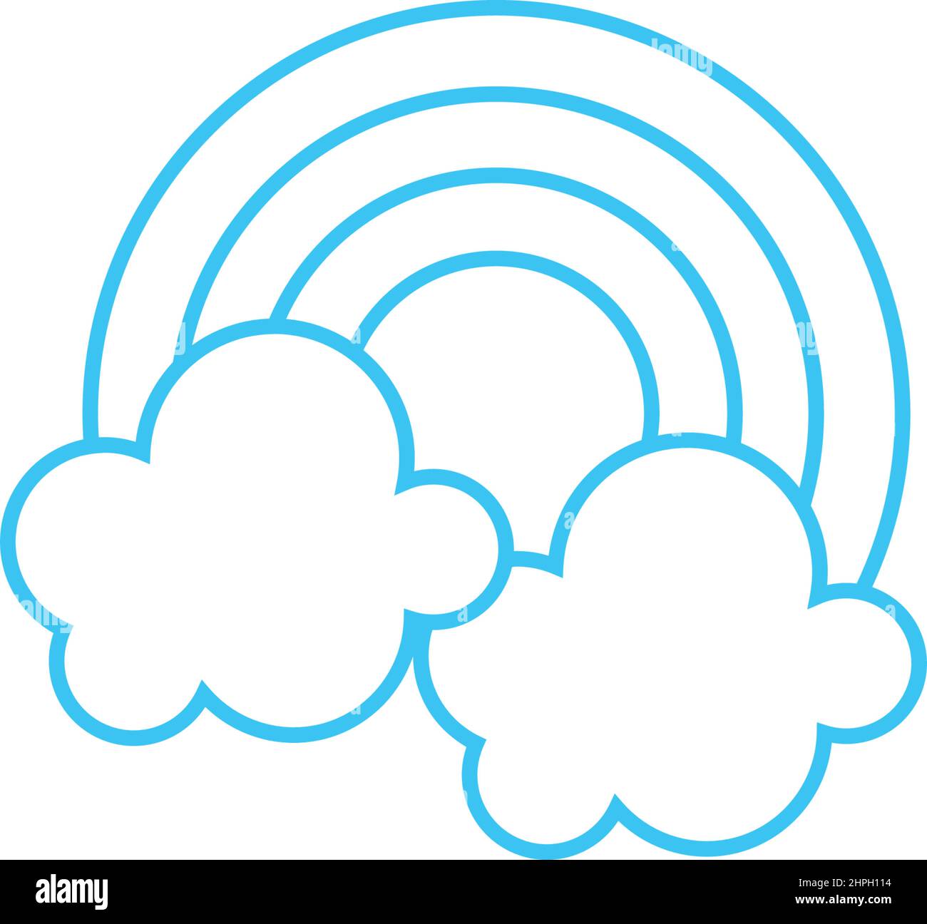 Rainbow icon logo design illustration template vector Stock Vector
