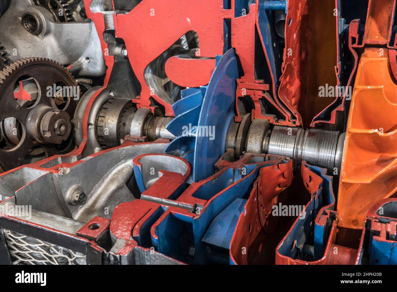 propeller of an old aircraft engine Stock Photo