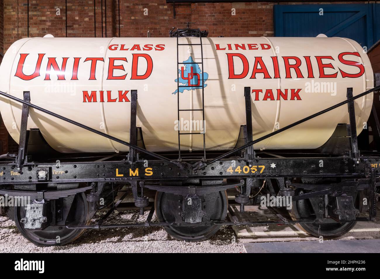 York.Yorkshire.United Kingdom.February 13th 2022.A milk tank on a