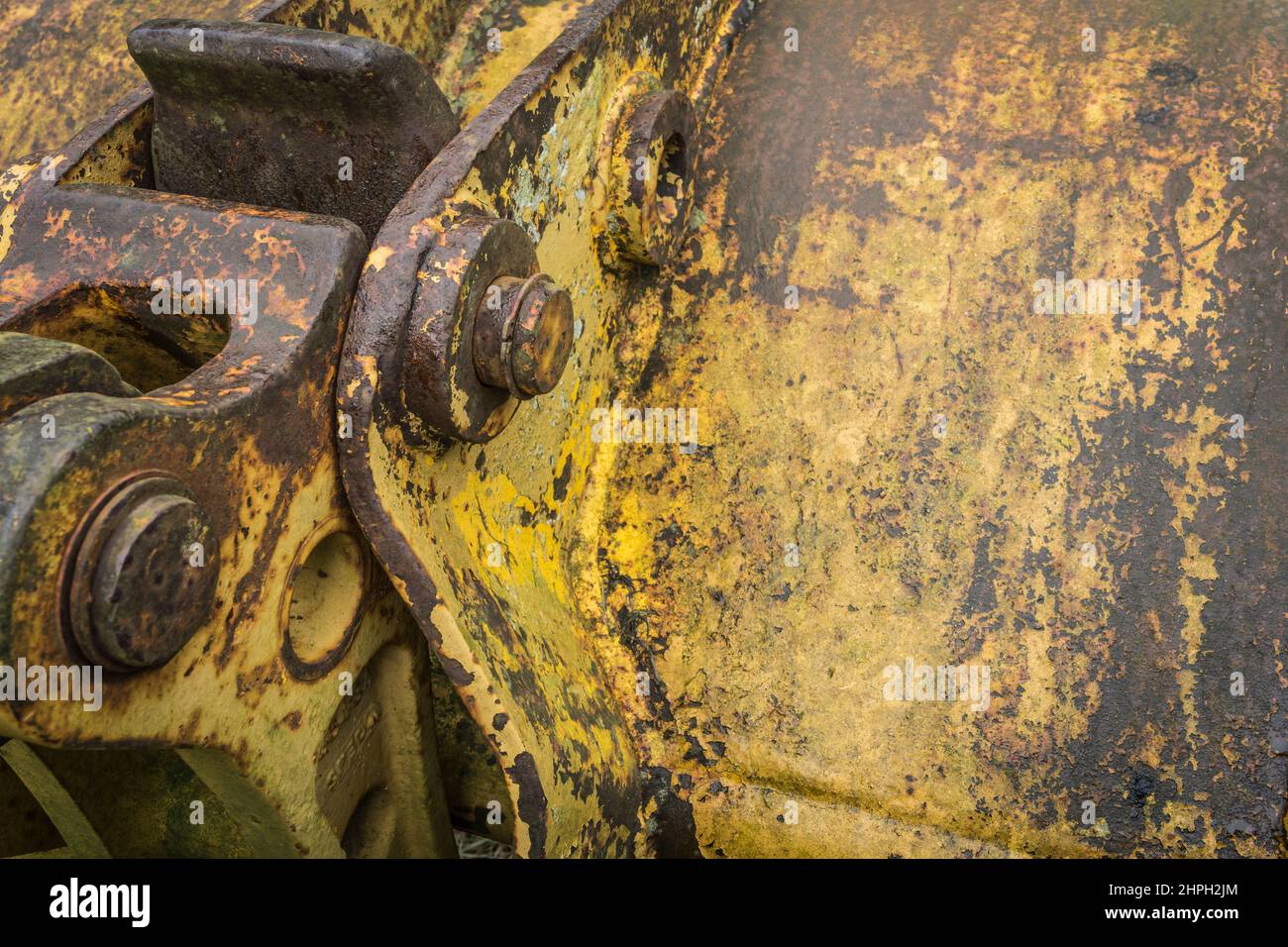 detail of an old digging machine Stock Photo