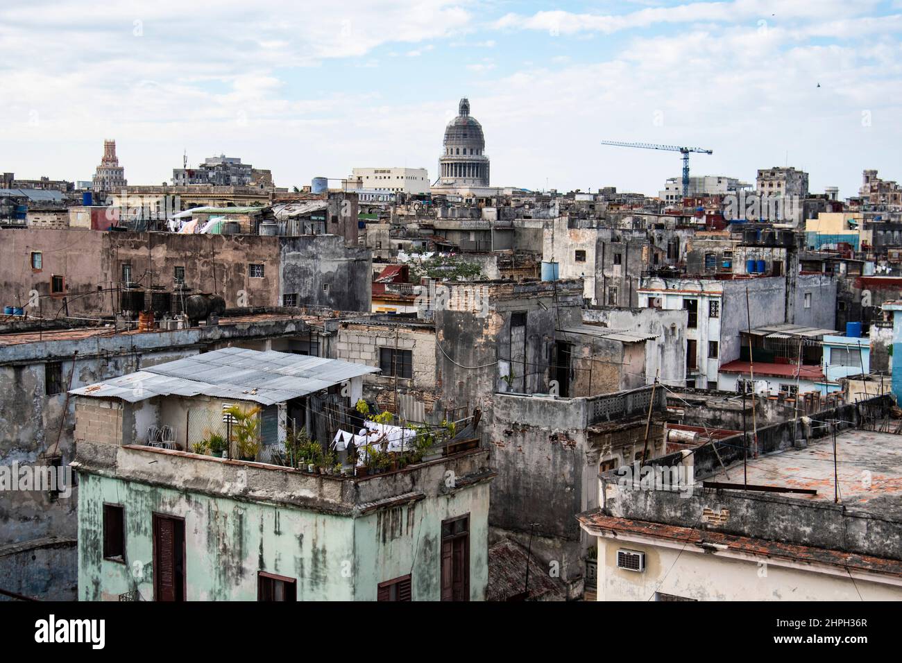 Capital of Havana, Cuba from a neighborhood in the city. Stock Photo