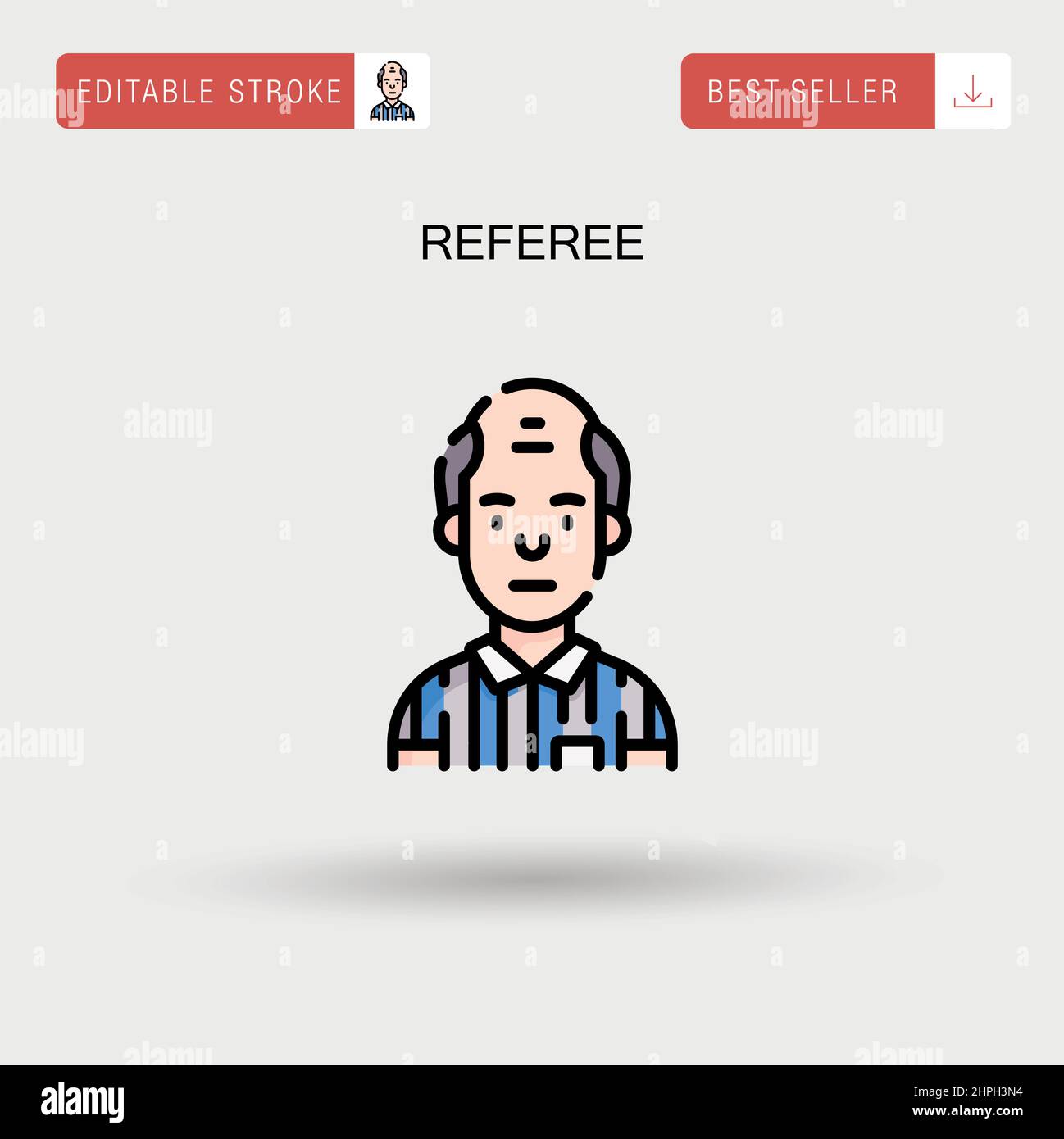 Referee Simple vector icon. Stock Vector