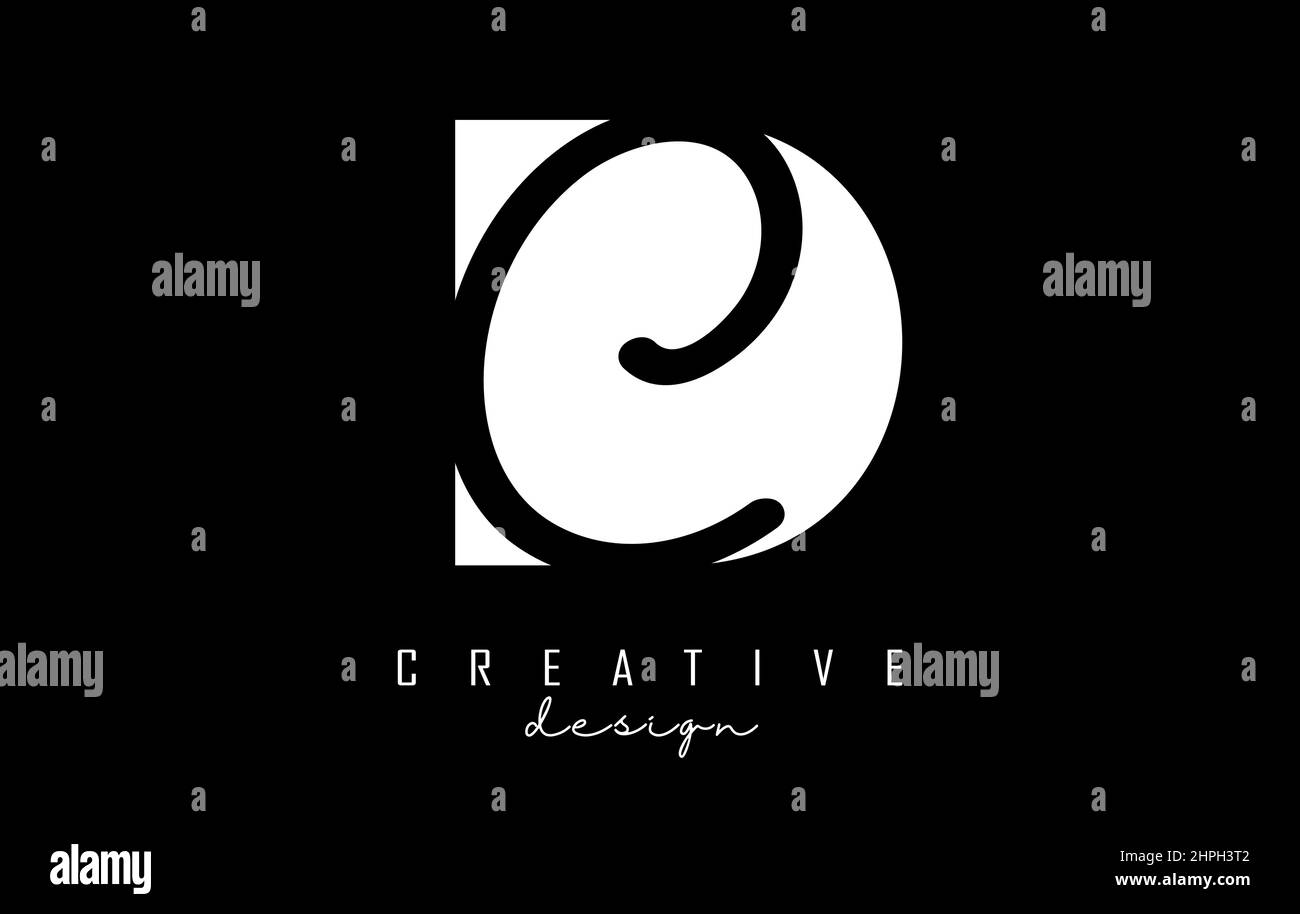 Black and white DC Letters logo with negative space. Letters D and C ...