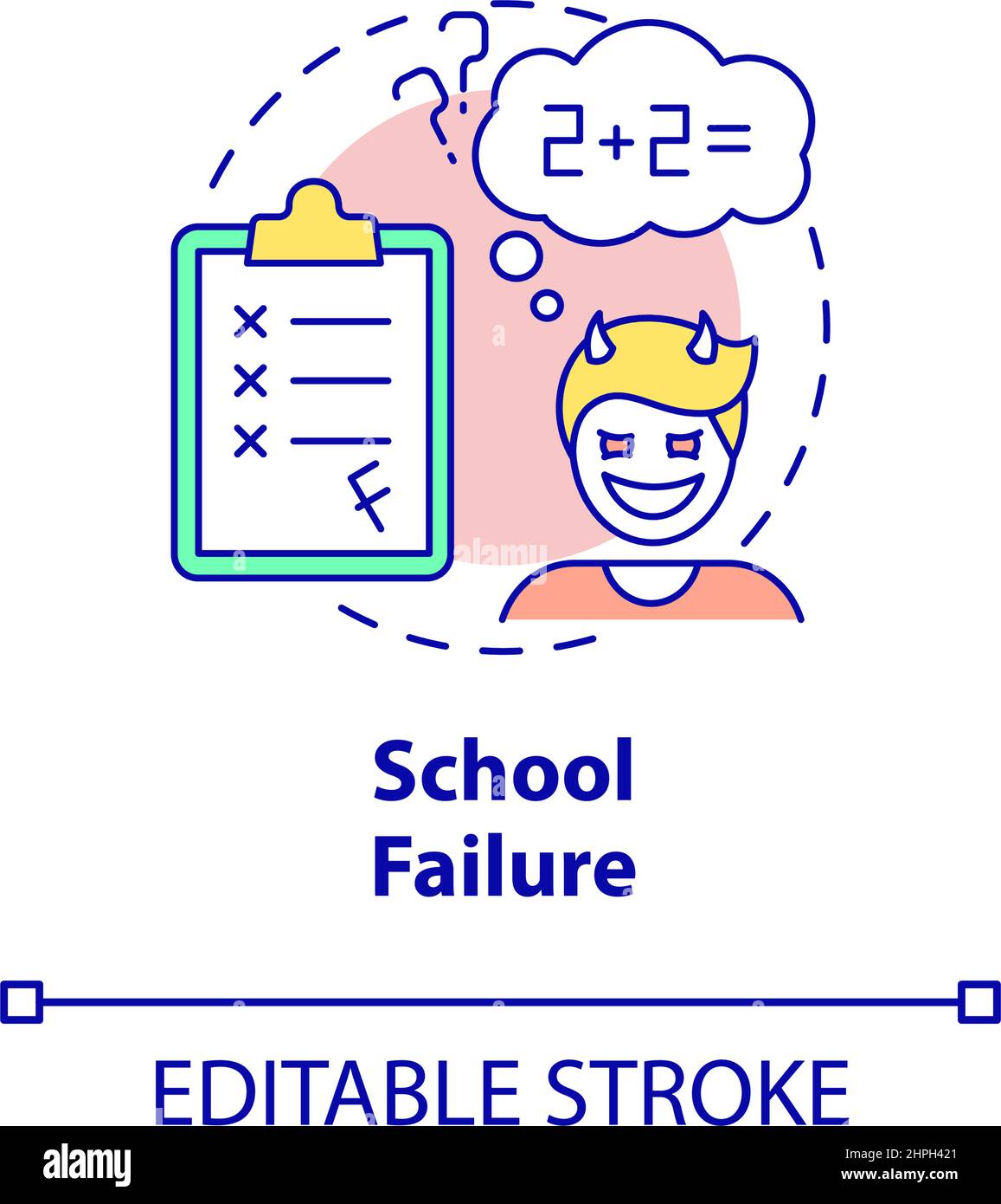 School failure concept icon Stock Vector Image & Art - Alamy