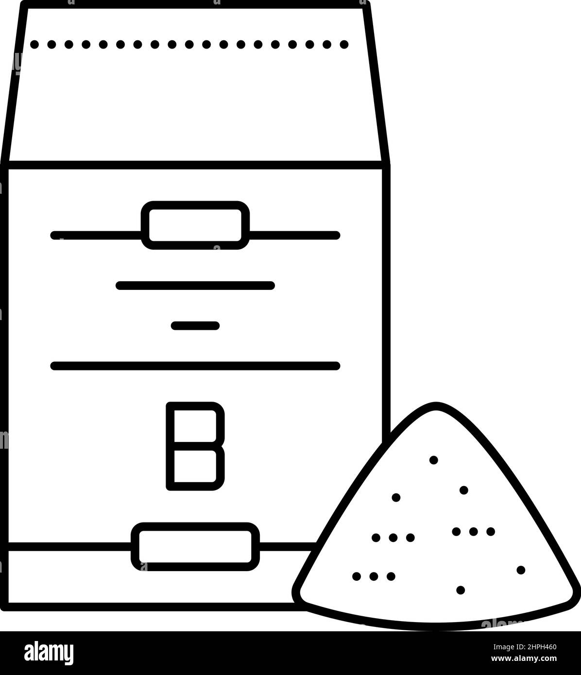 barley flour bag line icon vector illustration Stock Vector Image & Art