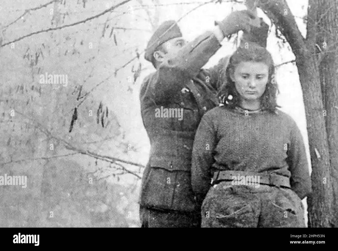 LEPA RADIĆ (1925-1943) Yugoslav partisan is hanged 8 February 1943 at Bosanska Krupa, aged 17. Stock Photo
