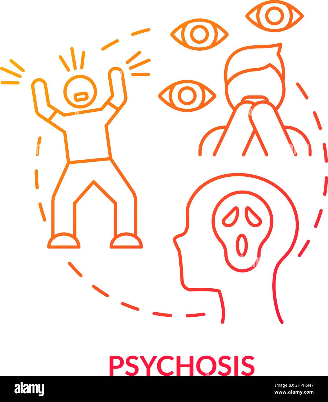 Psychosis red gradient concept icon Stock Vector Image & Art Alamy