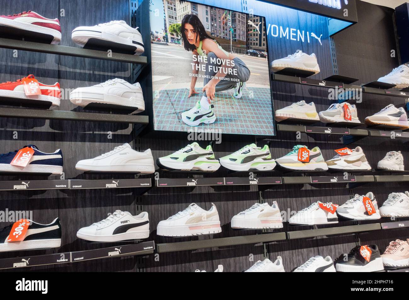 Store display of trainers hi-res stock photography and images - Alamy