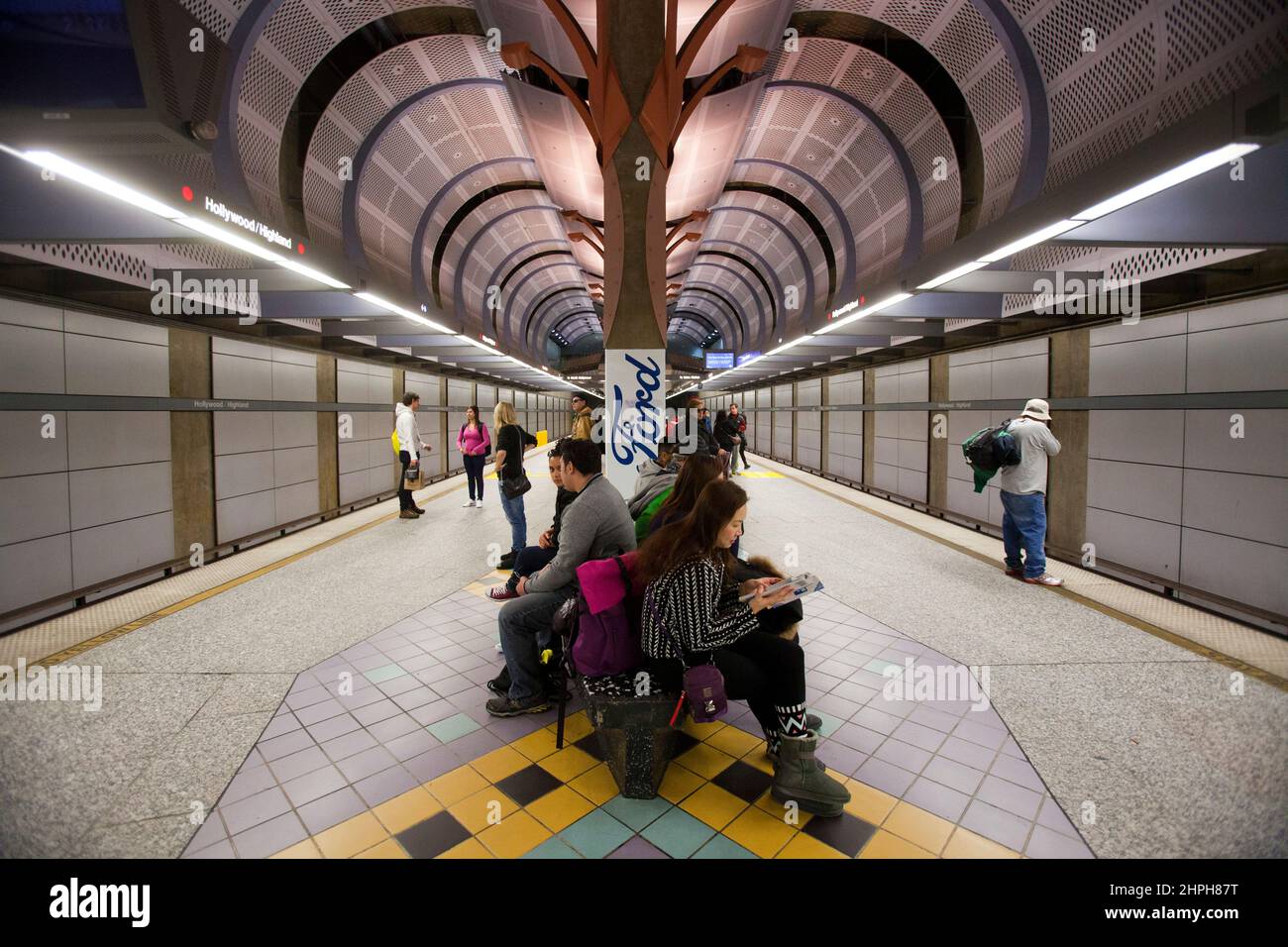 LA Metro station. Los Angeles, California, United States of America