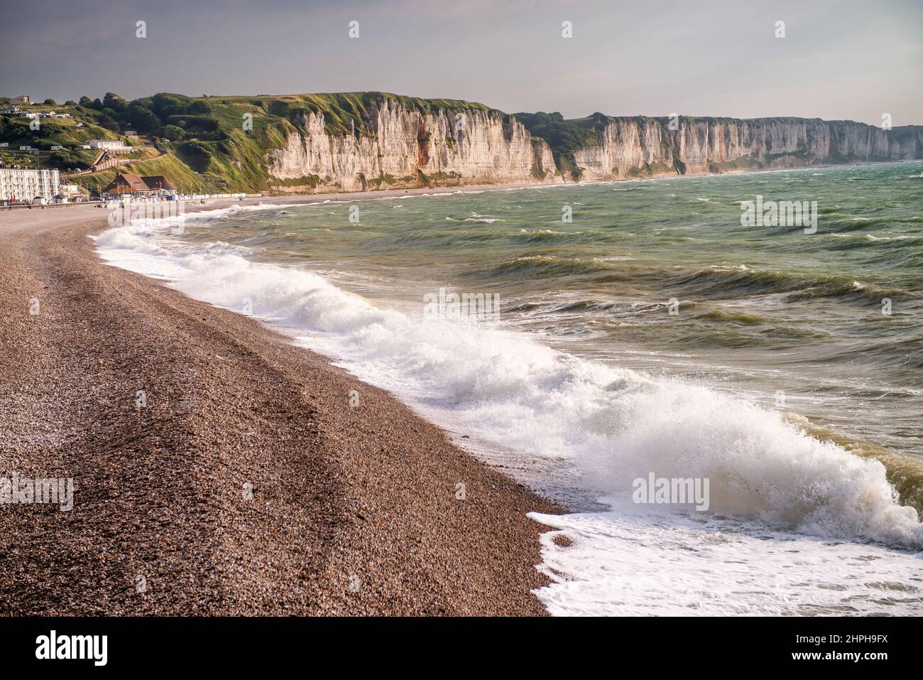 Beautiful coastline of Fecamp, Normandy Stock Photo