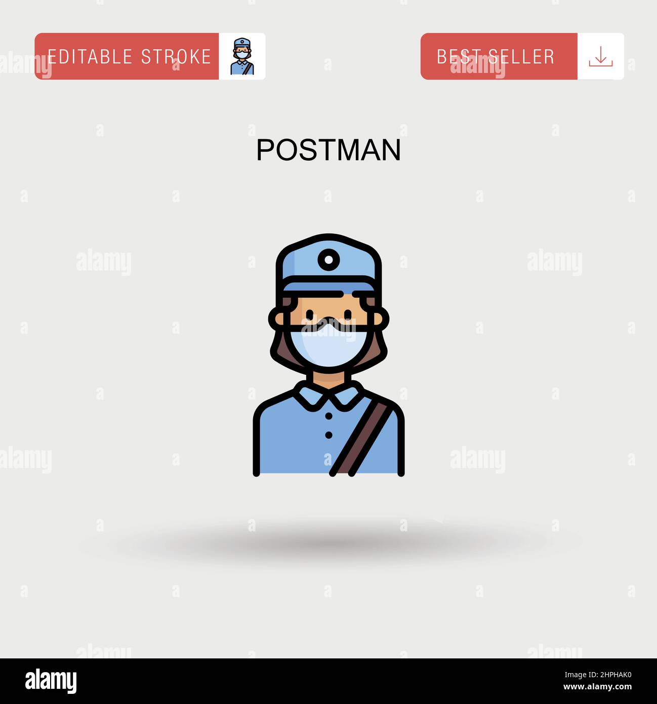 Postman Simple vector icon Stock Vector Image & Art - Alamy
