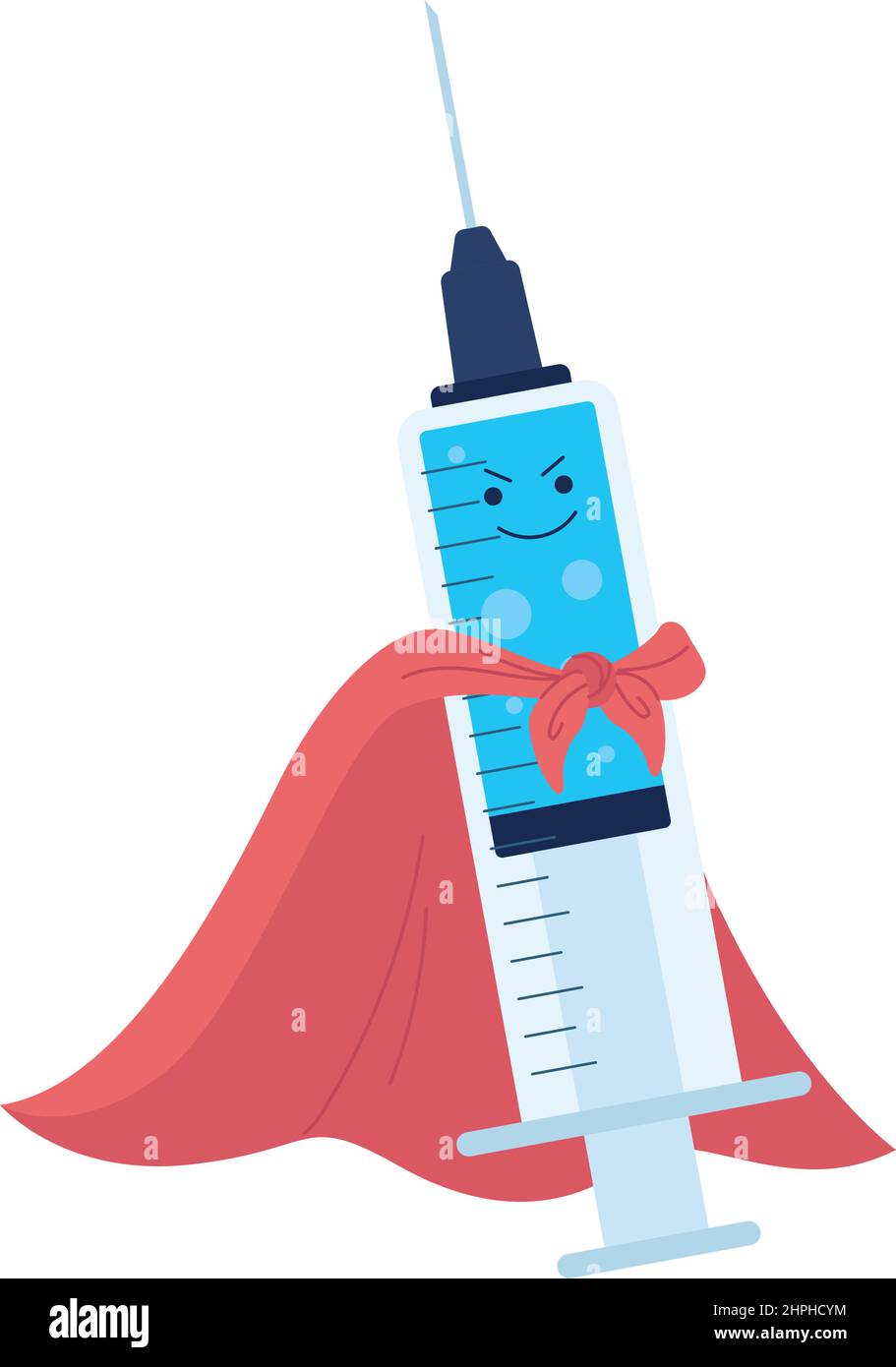 Isolated happy syringe with a hero cap Vector Stock Vector Image & Art -  Alamy