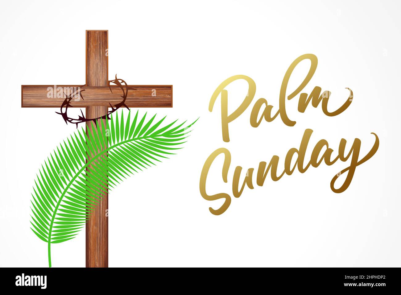 Palm Sunday calligraphy greeting card. Hosanna in the highest