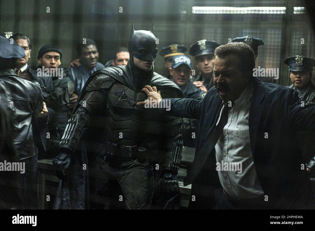USA. Jeffrey Wright and Robert Pattinson in the (C)Warner Bros new film ...
