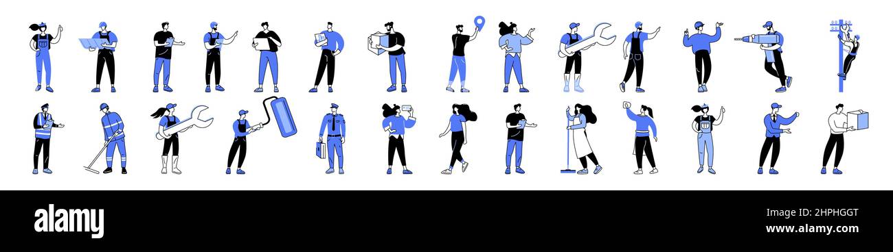 Professional workers vector set Stock Vector Image & Art - Alamy