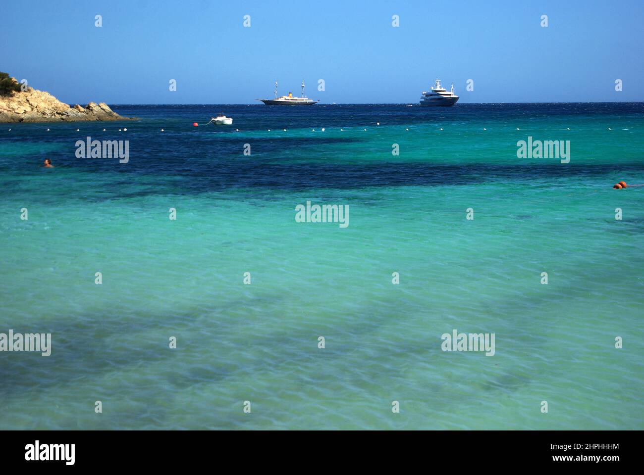 Porto Cervo, Costa Smeralda, Sardinia, Italy. Cala Granu beach Stock ...