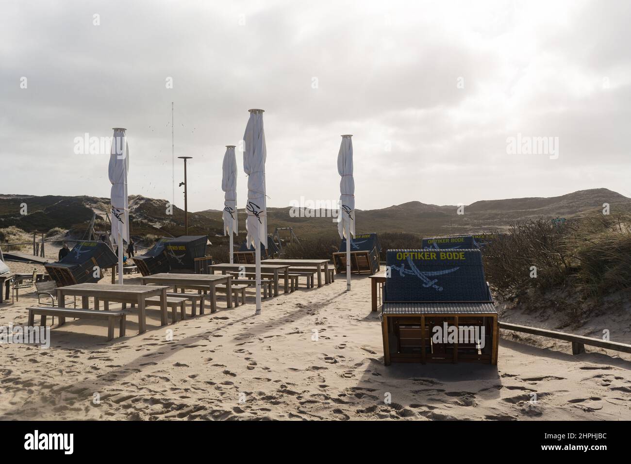 SYLT, GERMANY -MARCH  13, 2020: At the Beach bar Sansibar, Kampen, Sylt, North Frisia, Schleswig-Holstein, Germany, Europe Stock Photo