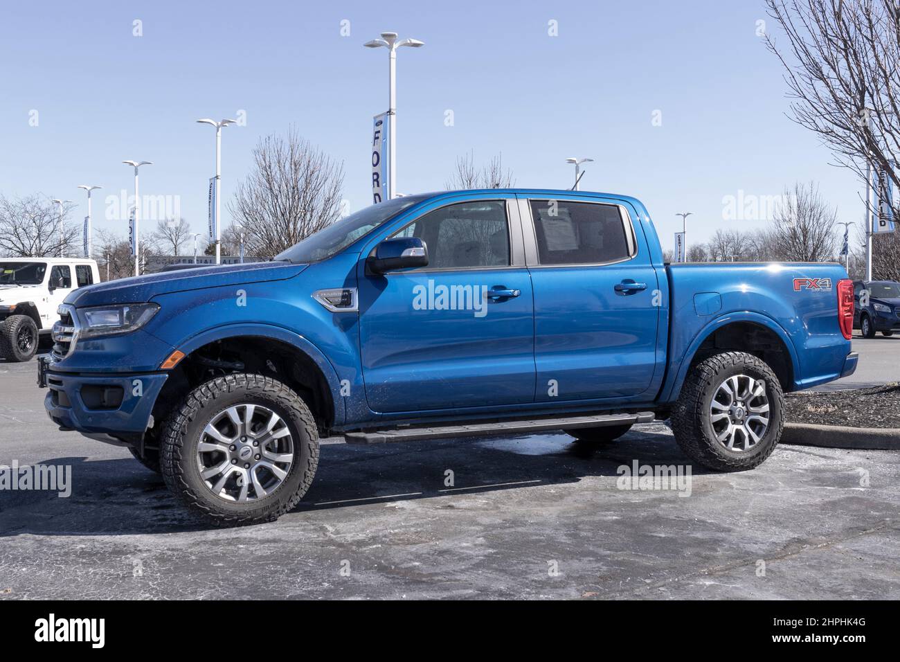 Plainfield Circa February 2022 Used Ford Ranger pickup truck display