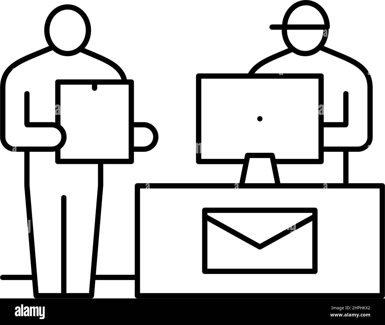 post service line icon vector illustration Stock Vector Image & Art Alamy