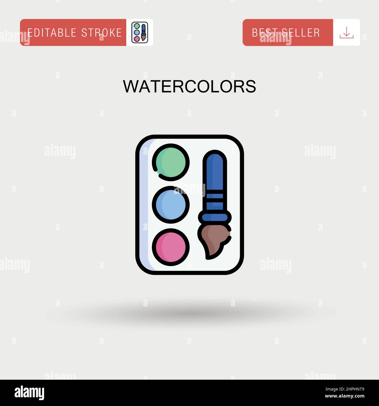 Brush watercolors art Stock Vector Images - Alamy