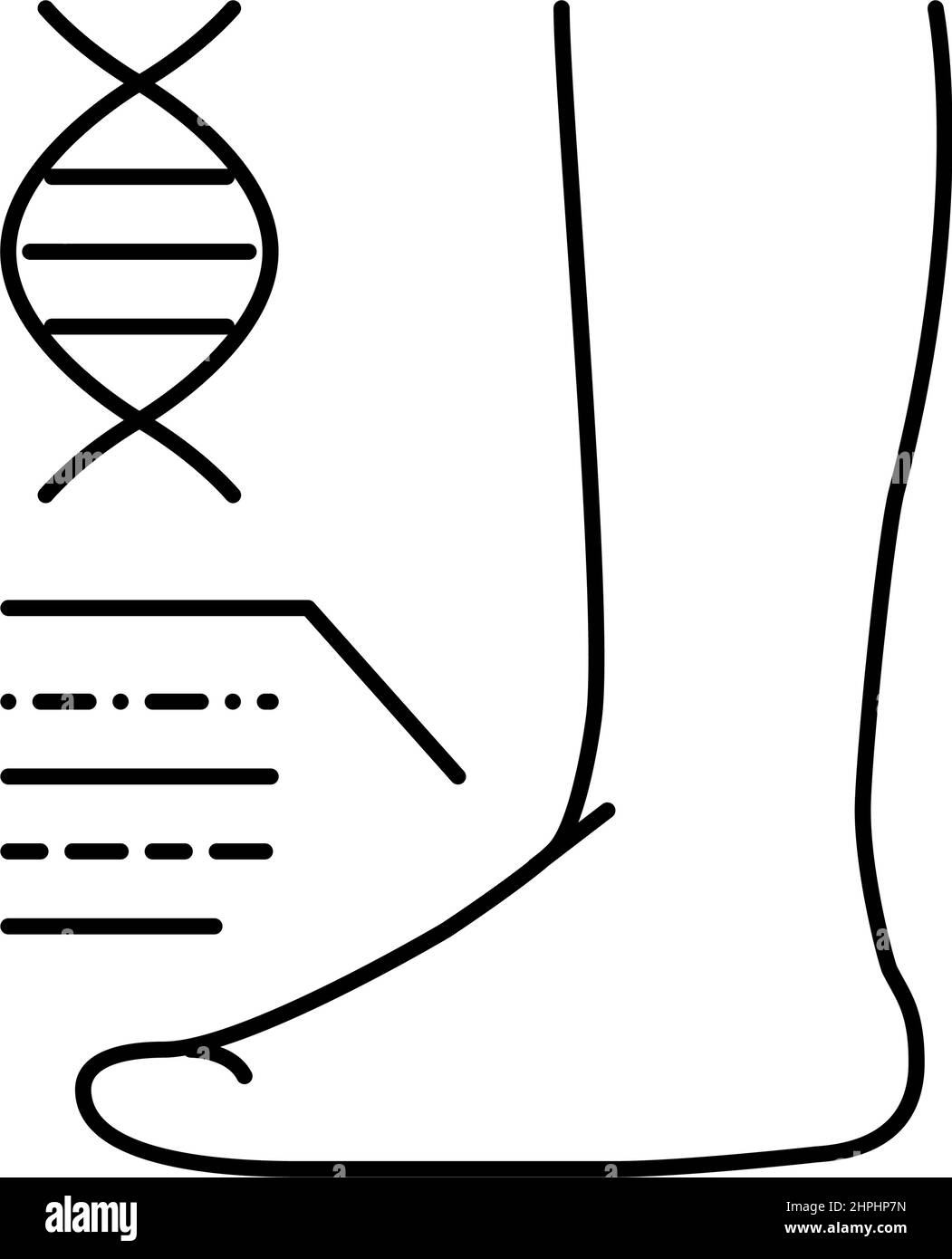flat feet disease line icon vector illustration Stock Vector