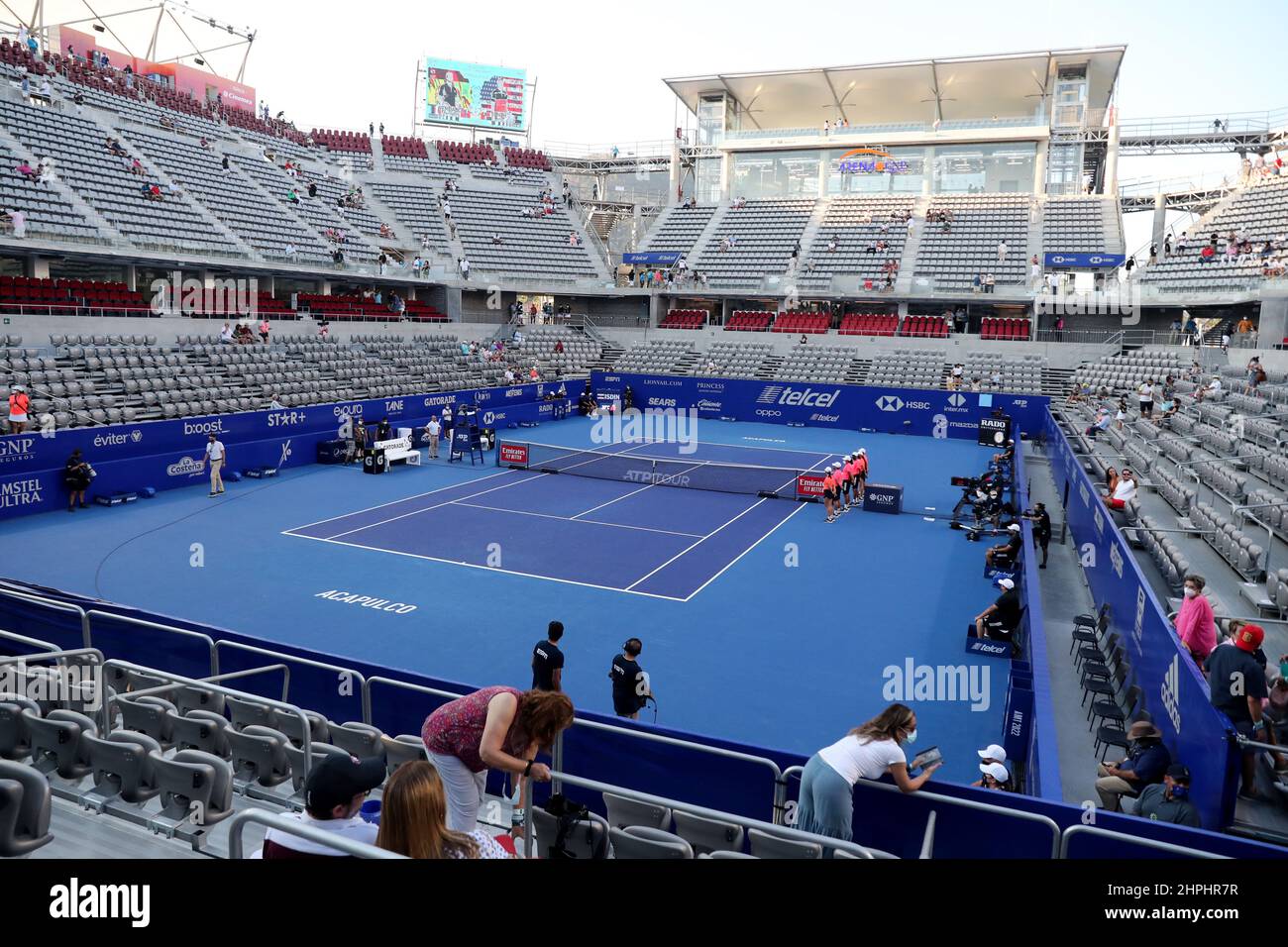 Tennis - ATP 500 - Abierto Mexicano - The Fairmont Acapulco Princess,  Acapulco, Mexico - February 21, 2022 General view of the court before the  round of 16 match between John Isner