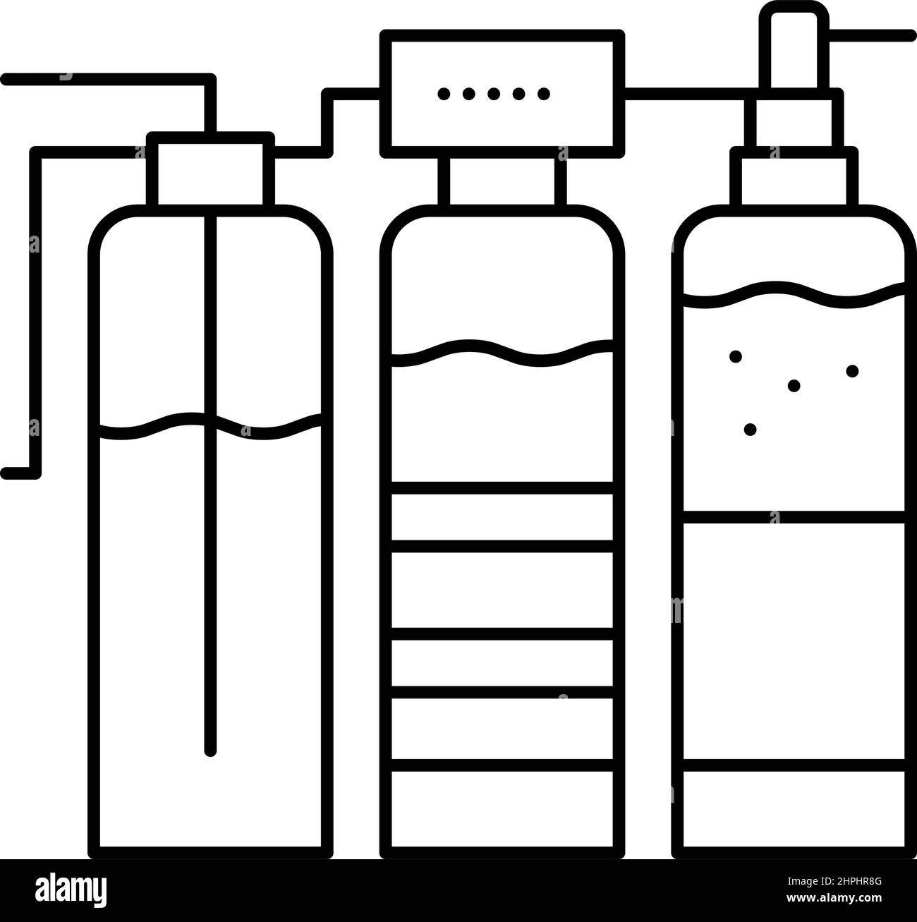 water different filtration filter line icon vector illustration Stock ...