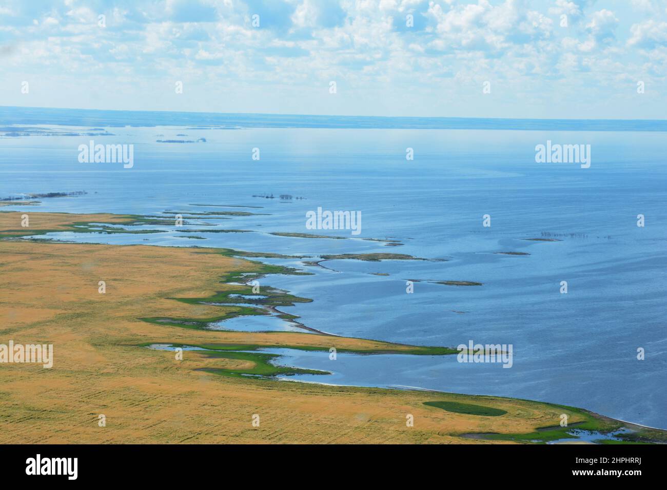 Quill Lakes expanding shoreline takes over farm lands Stock Photo Alamy