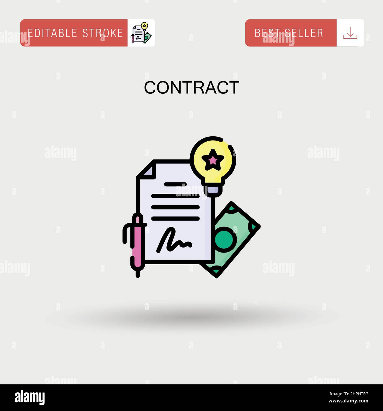 Contract paper icon hi-res stock photography and images - Alamy