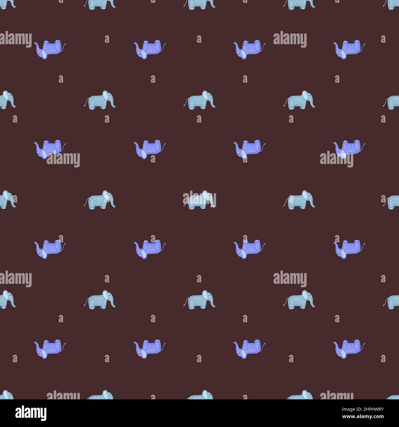 Elephant cute seamless pattern. Background with kids toy. Repeated ...